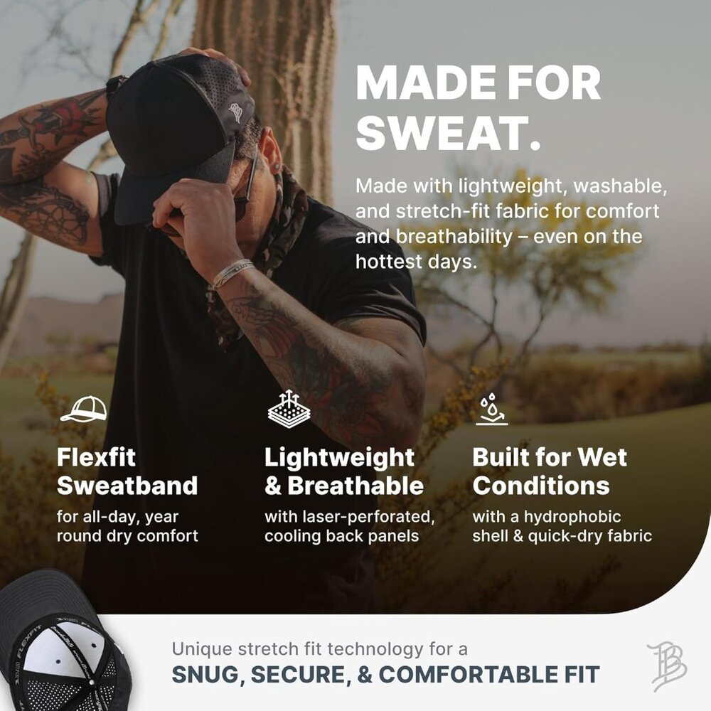 Performance Hat Water Repellent Adjustable Snapba… - image 4